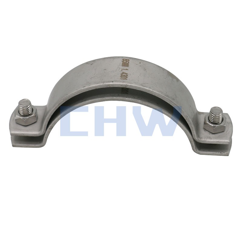 Sanitary Stainless steel SS304 SS316L pipe clamps holders pipe support pipe clips tubing hanger