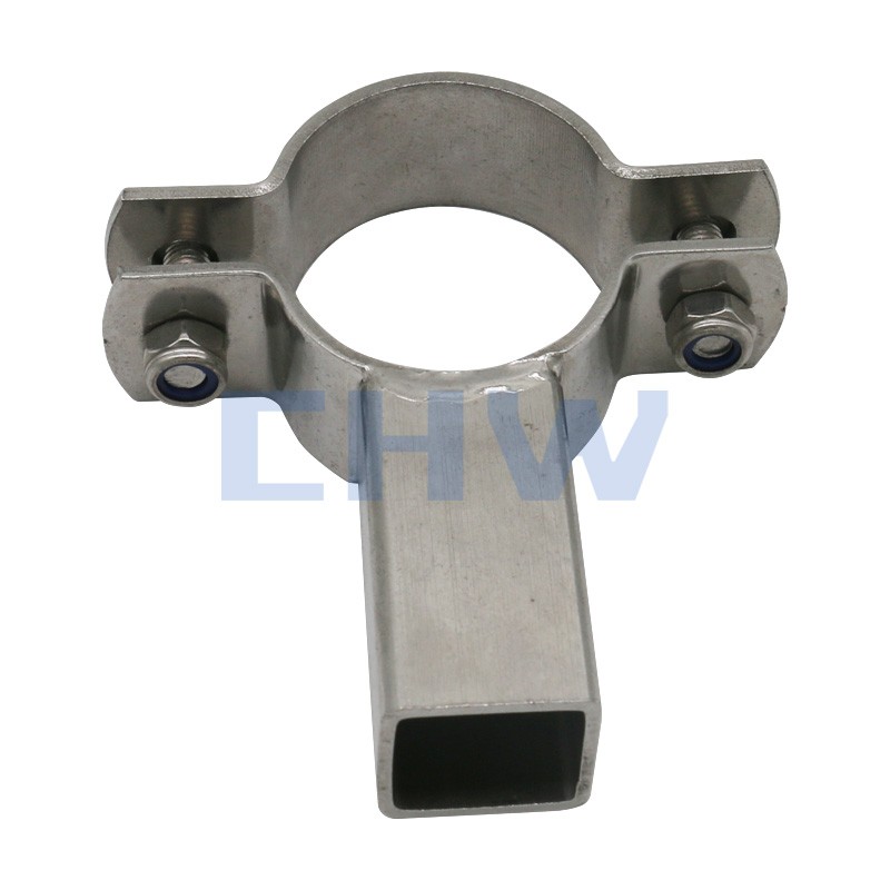 Sanitary Stainless steel SS316L SS304 pipe support pipe clip with shaft pipe holders pipe clamps pipe hanger