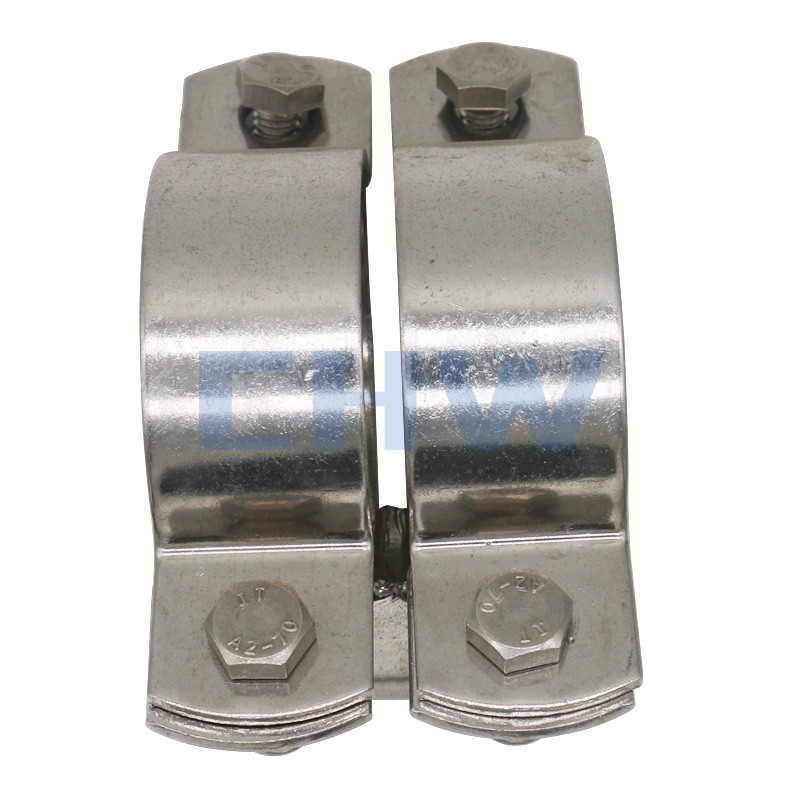 Sanitary Stainless steel SS304 SS316L double clamps without shaft pipe support clips pipe holders pipe clamps tubing hanger