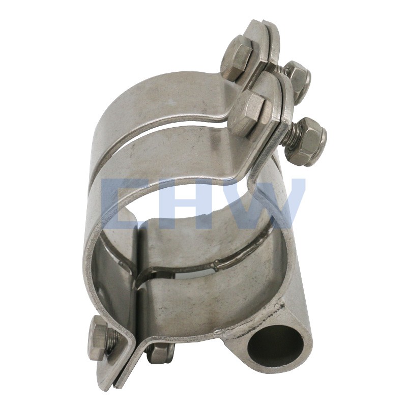 Sanitary Stainless steel SS304 SS316L double clamps without shaft pipe support clips pipe holders pipe clamps tubing hanger
