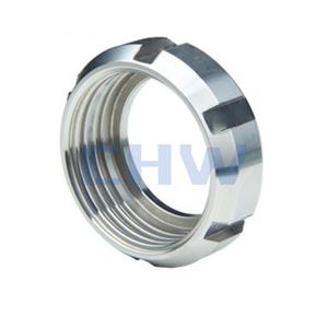 Sanitary stainless steel high quality round nut ss304 ss316L DIN SMS ISO 3A BPE IDF AS BS