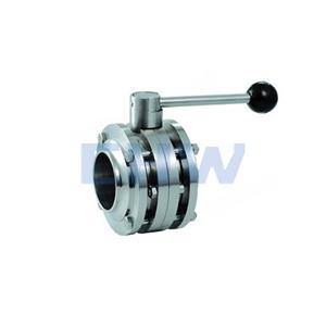 Sanitary stainless steel high quality flange butterfly valve ss304 ss316L DIN SMS ISO 3A BPE IDF AS BS