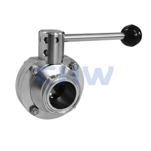 Sanitary stainless steel high quality manual double-face quick installed butterfly valve SS304 SS316L DIN SMS ISO 3A BPE IDF AS