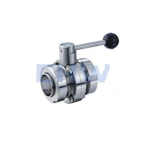 Sanitary stainless steel high quality Manual double face theaded butterfly valve ss304 ss316L DIN SMS ISO 3A BPE IDF AS BS