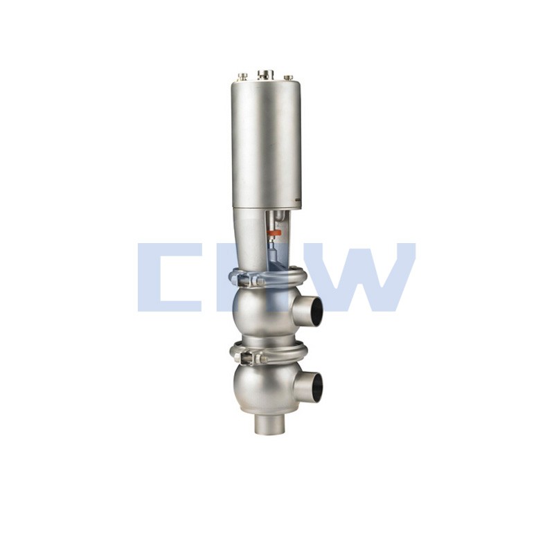 Sanitary stainless steel high quality intelligent pneumatic reversing valve F type ss304 ss316L DIN SMS ISO 3A BPE IDF AS BS