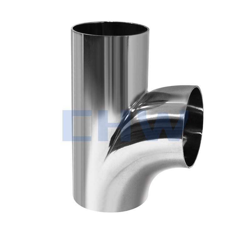 Sanitary stainless steel high quality welded R tee SS304 SS316L DIN SMS ISO 3A BPE IDF AS BS