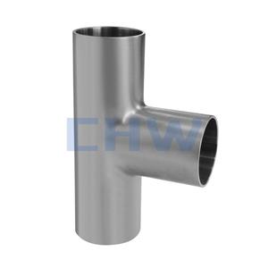 Sanitary Stainless steel high quality Butt weld equal tee SS304 SS316L DIN SMS ISO 3A BPE IDF AS BS