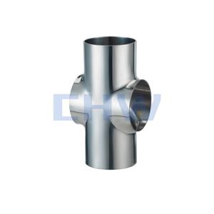 Sanitary stainless steel high quality weld short crossSS304 SS316L DIN SMS ISO 3A BPE IDF AS BS