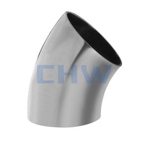 Stainless steel sanitary 45D SS304 SS316L short bend elbow high quality DIN SMS ISO 3A BPE IDF AS BS