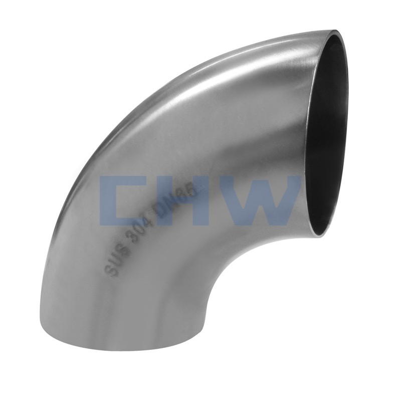 Stainless steel sanitary 90D ss 304 SS316L elbow long bend DIN SMS ISO 3A BPE IDF AS BS