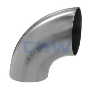 Stainless steel sanitary 90D ss 304 SS316L elbow long bend DIN SMS ISO 3A BPE IDF AS BS