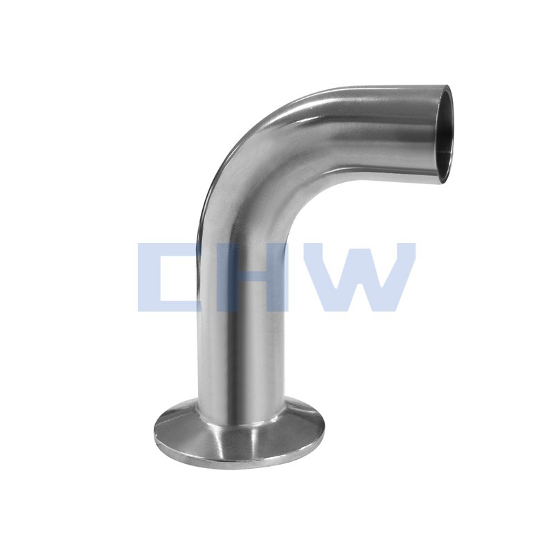 Stainless steel sanitary 90D SS304 SS316L elbow one side with clamp bend high quality DIN SMS ISO 3A BPE IDF AS BS