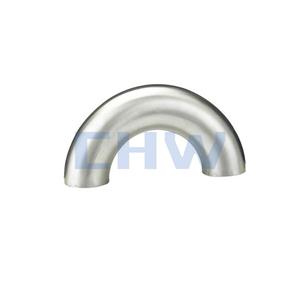 Stainless steel sanitary 180D SS304 SS306L eblow bend pipe fittings high quality DIN SMS ISO 3A BPE IDF AS BS