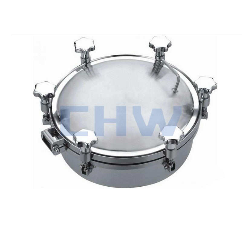 Sanitary stainless steel 304 or 316L Groove Manhole Cover manway