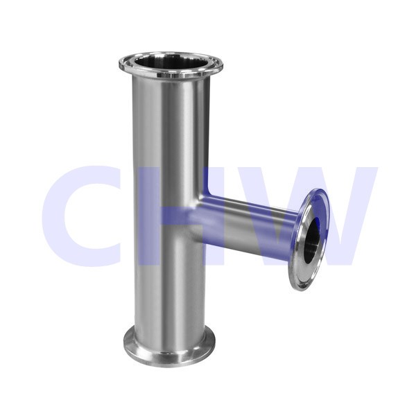 Sanitary stainless steel high quality steel reducing tee ends ferrule SS304 SS316L DIN SMS ISO 3A BPE IDF AS BS