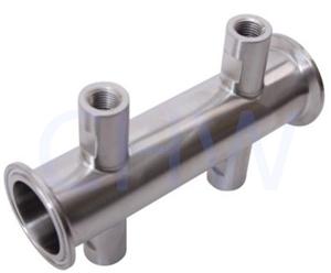 Sanitary stainless steel high quality Tri Clamp 1.5 in. x (4) FNPT 14 in SS304 SS316L manflod DIN SMS ISO 3A BPE IDF AS BS