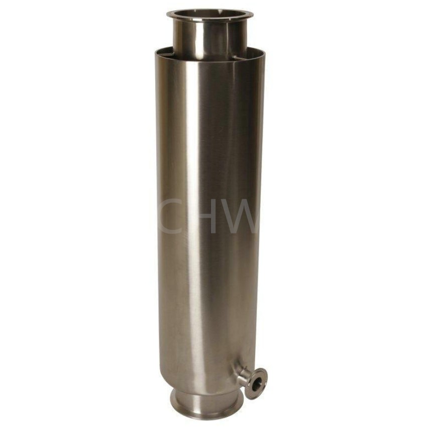 304 Dry Ice Sleeve Jacketed Dewaxing Spool Tube with TC drain port for BHO extraction system