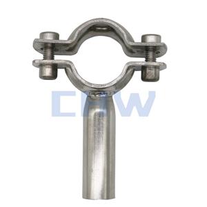 Sanitary Stainless steel SS304 SS316L pipe clamps holders pipe support pipe clips tubing hanger with shaft