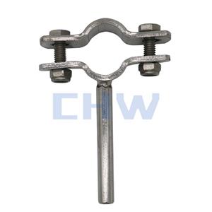 Sanitary Stainless steel SS304 SS316L screw thread clamps with shaft pipe support clips pipe holders pipe clamps tubing hanger