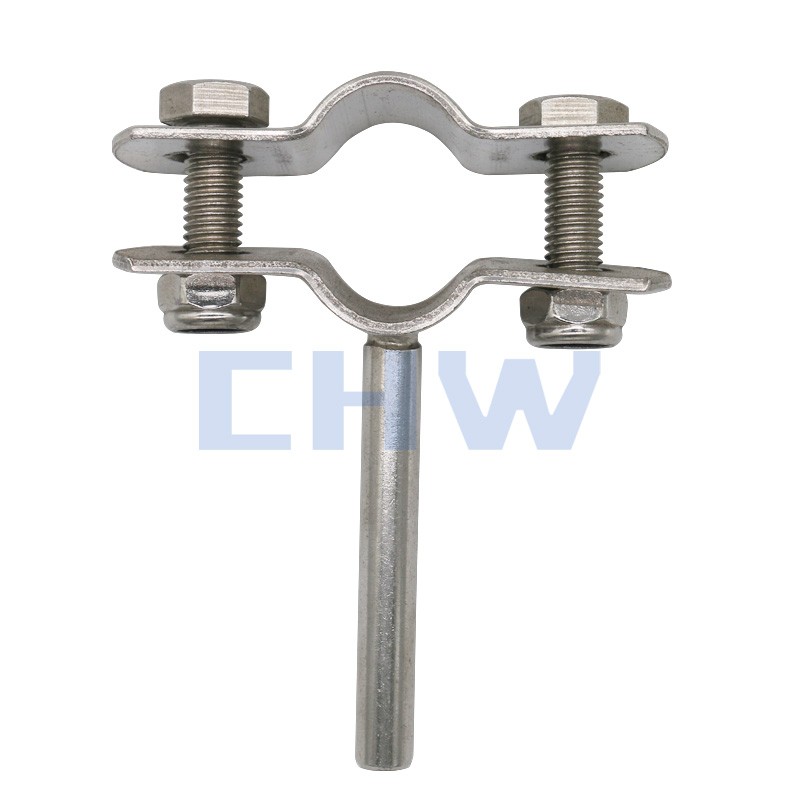 Sanitary Stainless steel SS304 SS316L clamps with shaft pipe support clips pipe holders pipe clamps tubing hanger