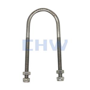Sanitary Stainless steel SS304 SS316L pipe clamps slender U type pipe bracket holders pipe clips tubing hanger support