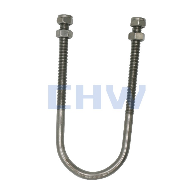 Sanitary Stainless steel SS304 SS316L pipe clamps slender U type pipe bracket holders pipe clips tubing hanger support