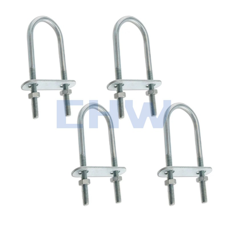 Sanitary Stainless steel SS304 SS316L pipe clamps slender U type pipe bracket holders pipe clips tubing hanger support