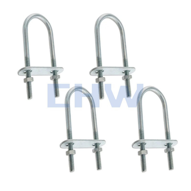 Sanitary Stainless steel SS304 SS316L tubing hanger pipe clamps slender U type pipe bracket holders pipe clips support