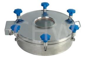 Sanitary stainless steel ss304 or 316L Pressure Circular Tank Manway Manhole With Flange Sight Glass