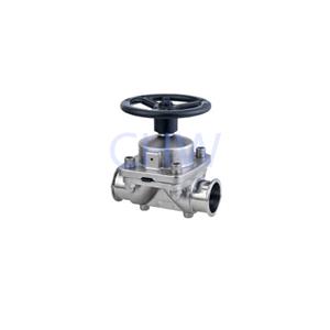 Sanitary stainless steel high quality Manualy Operated Diaphragm Vlave 304 ss316L DIN SMS ISO 3A BPE IDF AS BS