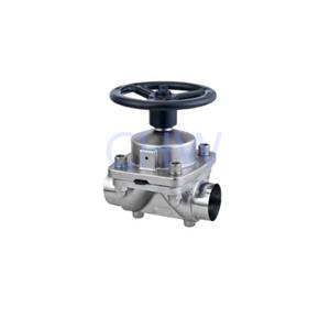 Sanitary stainless steel high quality Manual Welding Diaphragm Valve304 316L DIN SMS ISO 3A BPE IDF AS BS