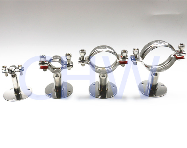 Sanitary Stainless steel round stand down side of clamp