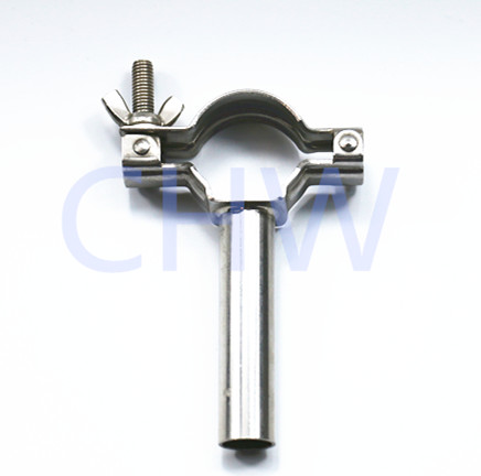 Sanitary Stainless steel ss304 SS316 round stand down side of clamp
