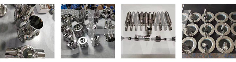 Sanitary stainless steel high quality welded and threaded butterfly valvee ss304 ss316L