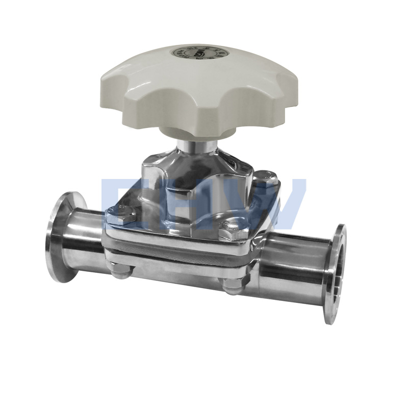 Sanitary stainless steel high quality Clampde Direct Way Diaphragm valve