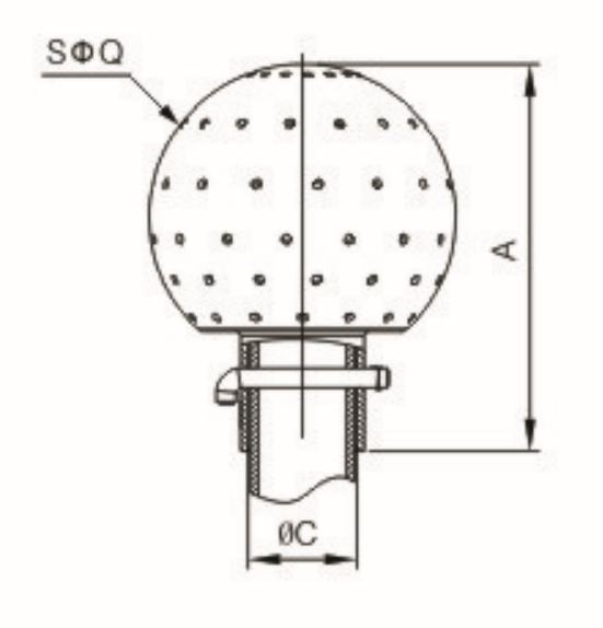 Bolted Fixed Cleaning Ball DIN SMS ISO 3A BPE IDF AS BS