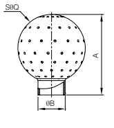 Welded Fixed Cleaning Ball DIN SMS ISO 3A BPE IDF AS BS