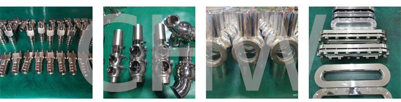 Sanitary Stainless steel SS304 SS316L pipe clamps holders pipe support clips simple tubing hanger