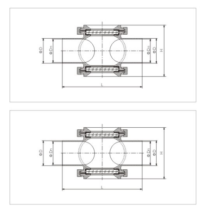 Stainless steel sanitary four-way sight glass SS304 SS316L