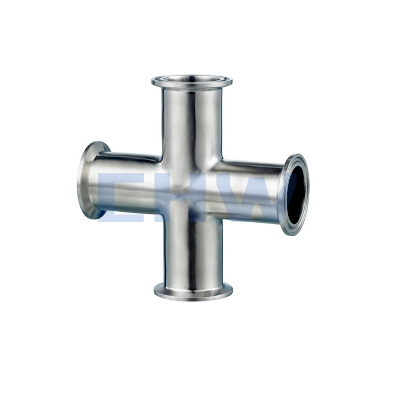 Sanitary stainless steel high quality weld cross ends ferrule