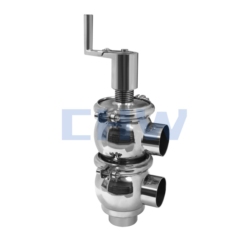 Sanitary stainless steel high quality manual reversing valve F type