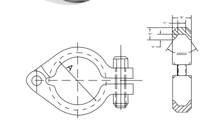 Stainless steel sanitary Single pin clamp 13 IU SS304 SS316L