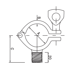 Stainless steel sanitary Pipe holder SS304 SS316L