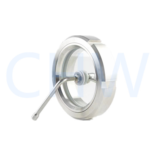 Stainless steel sanitary union type sight glass