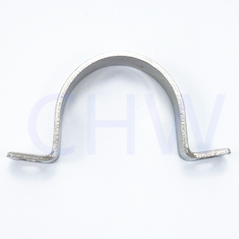 Sanitary Stainless steel SS304 SS316L pipe clamps slender U type tubing hanger pipe fittings pipe clips support