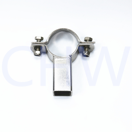 Sanitary Stainless steel SS304 SS316L pipe clamps slender type tubing hanger pipe holders pipe clips support