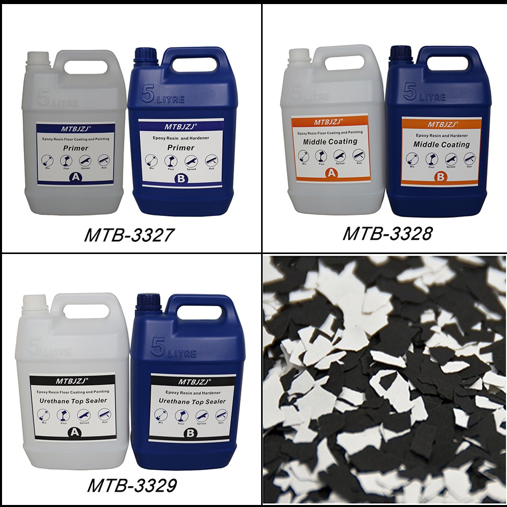 100% Solid Epoxy Floor Flake Chips System