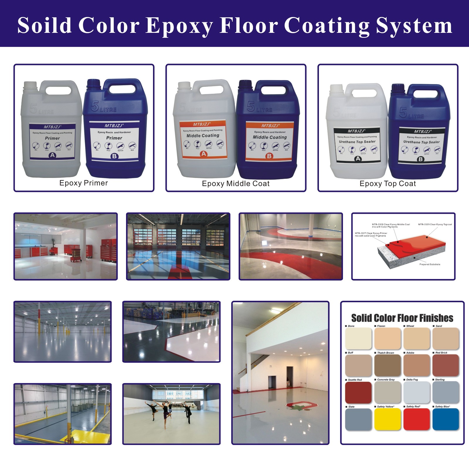 Commercial Industrial Solid Epoxy Floor