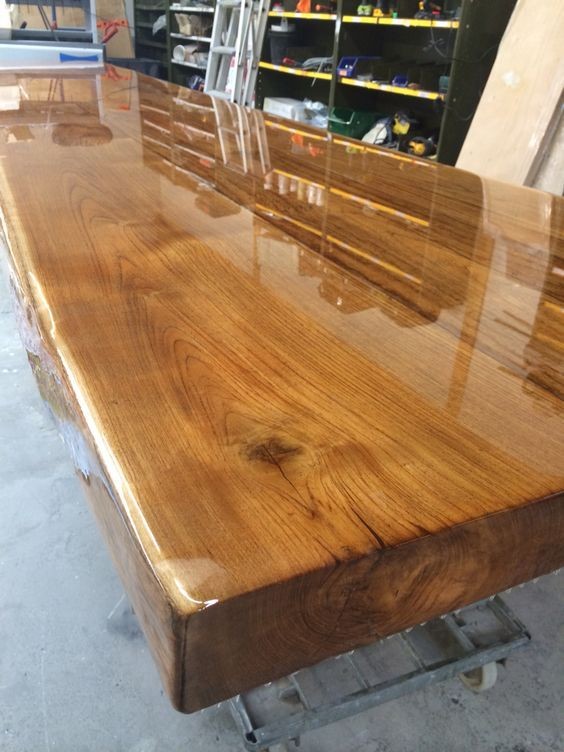 1 To 1 High Gloss Epoxy Resin Wood TableTops Coating