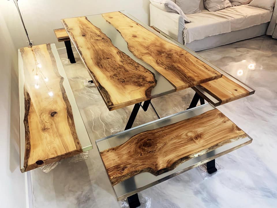 High Gloss Thick Pour River Table Epoxy Resin